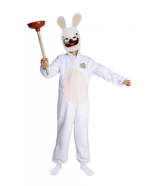  Raving Rabbids™-Kostüm für Kinder mit Maske weiss, fig. 1 