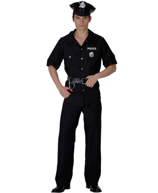  Déguisement policier noir homme, fig. 1 