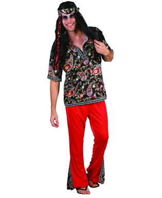  Déguisement hippie rouge homme, fig. 1 