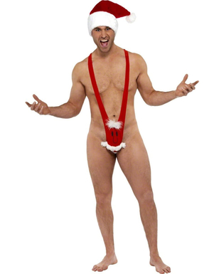  Mankini humoristique Père Noël homme, fig. 1 