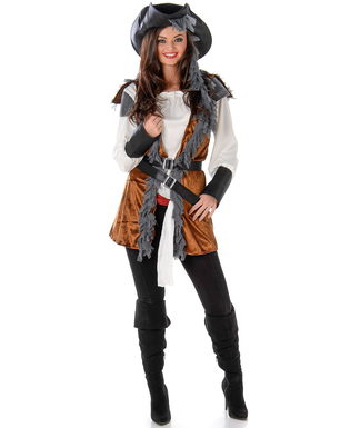  Déguisement Pirate avec gilet femme, fig. 1 