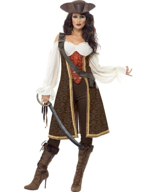  Déguisement pirate marron femme, fig. 1 