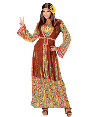  Déguisement robe longue hippie à franges femme, fig. 1 