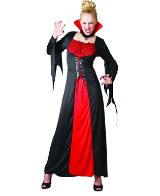  Vampir-Damenkostüm für Halloween rot-schwarz, fig. 1 