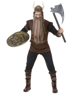  Déguisement Viking effet cuir Homme, fig. 1 