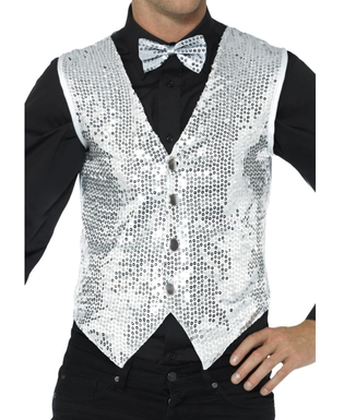  Gilet argent à sequins adulte, fig. 1 