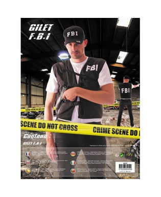  Gilet FBI adulte, fig. 1 