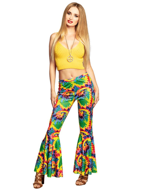  Pantalon pattes d'éléphant hippie adulte, fig. 1 