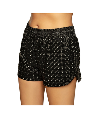  Glänzende schwarze sportliche Damenshorts, fig. 1 