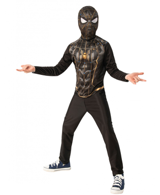  Déguisement classique Spiderman™ No Way Home noir et or enfant, fig. 1 