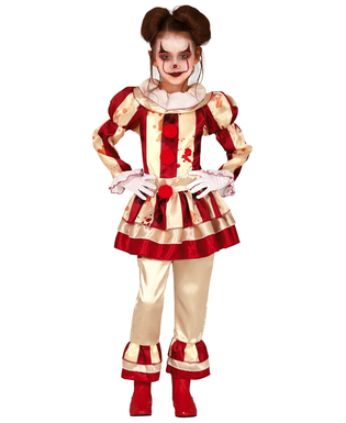  Déguisement clown terrifiante rouge et blanc fille, fig. 1 