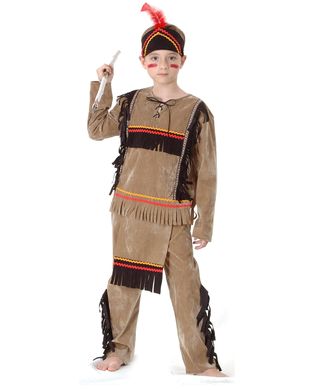  Indianer-Kostüm für Jungen 3-teilig beige, fig. 1 