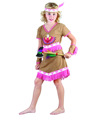  Costume indiana bianca e rosa per bambina, fig. 1 