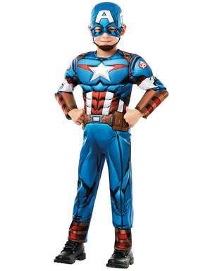  Captain America™ Lizenzkostüm für Kinder Marvel blau, fig. 1 