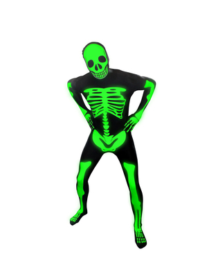  Morphsuits™ Halloween-Skelettkostüm für Kinder, das im Dunkeln leuchtet, fig. 1 