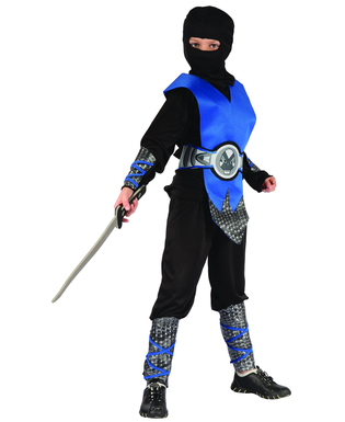  Déguisement ninja bleu et gris garçon, fig. 1 