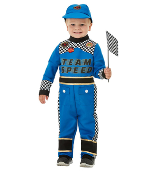  Costume da neonato pilota di colore blu, fig. 1 