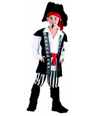  Déguisement pirate avec rayures noires et blanches garçon, fig. 1 