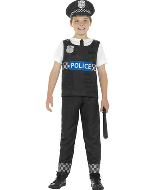  Déguisement policier noir et blanc garçon, fig. 1 