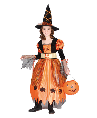  Déguisement sorcière orange fille Halloween, fig. 1 