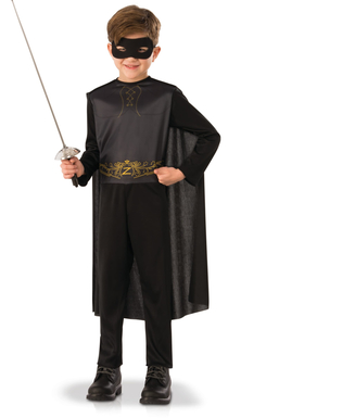  Zorro™ Kinderkostüm Lizenzprodukt schwarz-gold, fig. 1 