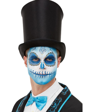  Kit maquillage et tatoo Dia de los Muertos bleu adulte, fig. 1 