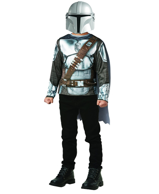  The Mandalorian™-Kostüm für Kinder Star Wars™ Fasching grau-silberfarben, fig. 1 