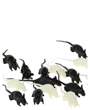  12 Rats noirs et phosphorescents 4 cm Halloween, fig. 2 