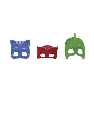  PJ Masks™-Papp-Masken Kostüm-Zubehör für Kinder 6 Stück bunt, fig. 1 