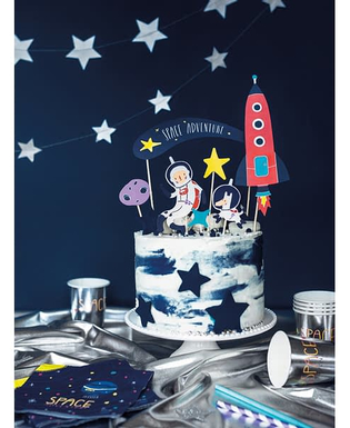  7 Cake toppers en carton space adventure 9,5 - 24,5 cm, fig. 2 