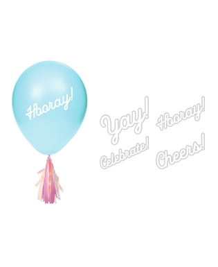  8 Ballons en latex avec tassels iridescentes et stickers 20,3 cm, fig. 2 