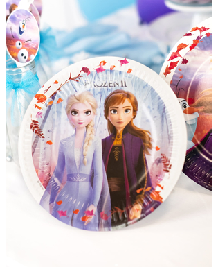  Disney Frozen2™-Pappteller Tischzubehör 8 Stück bunt 20 cm, fig. 2 