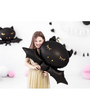  Fledermaus-Ballon Halloween-Deko schwarz 80 x 52 cm, fig. 2 