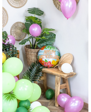  Ballon aluminium Joyeux Anniversaire Paradise 45 cm, fig. 2 