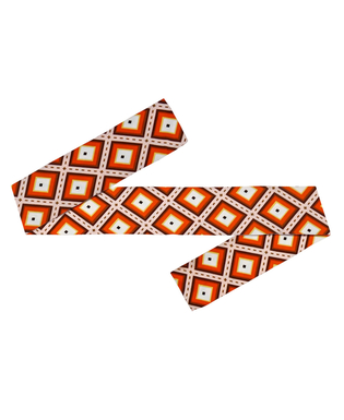  70er-Jahre-Kopfband für Damen Kostüm-Accessoire orange-weiss, fig. 2 