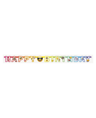  Bannière en carton happy birthday Emoji Rainbow™ 1,8 m, fig. 2 