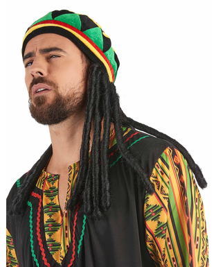  Rasta Mütze mit Dreadlocks für Erwachsene, fig. 2 