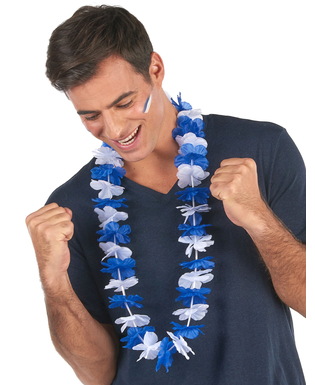  Collier hawaï supporter bleu et blanc Finlande adulte, fig. 2 