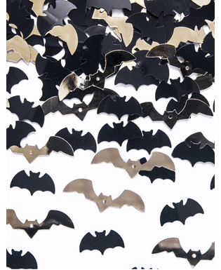  Confettis chauve-souris noir et or 15g 1,7 x 0,7 cm et 2,5 x 0,7 cm, fig. 2 