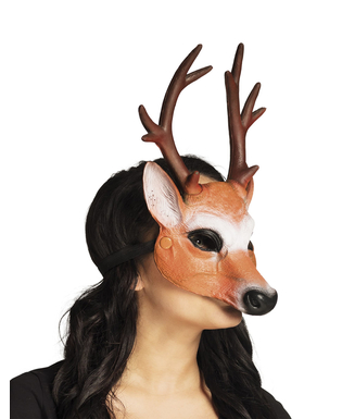  Hirsch-Maske für Erwachsene Tiermaske für Fasching braun, fig. 1 