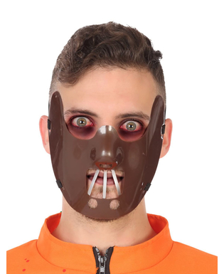  Kannibalen-Makse für Erwachsene Halloween-Zubehör braun, fig. 1 