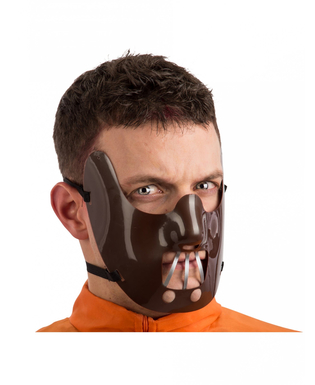  Kannibalistische Halbmaske für Erwachsene Halloween braun-grau, fig. 1 