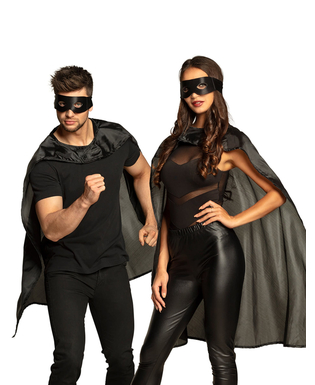  Kit cape et masque super héros noir adulte, fig. 2 