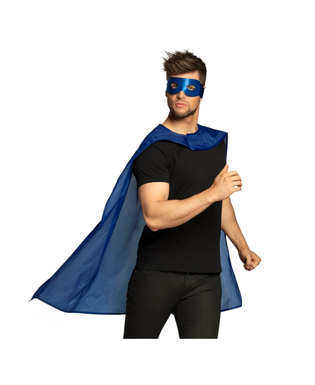  Kit cape et masque de super héros bleu adulte, fig. 2 