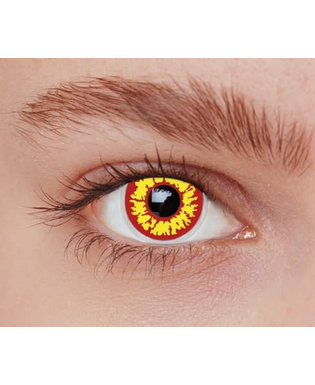  Lentilles fantaisie jaune et rouge adulte, fig. 1 