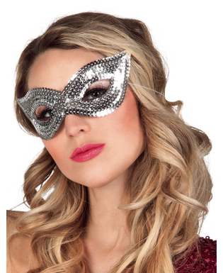  Venezianische Maske mit silbernen Pailletten für Erwachsene, fig. 1 