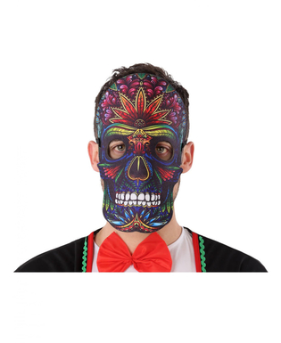  Masque dia de los muertos effet cuir et feutre adulte, fig. 1 