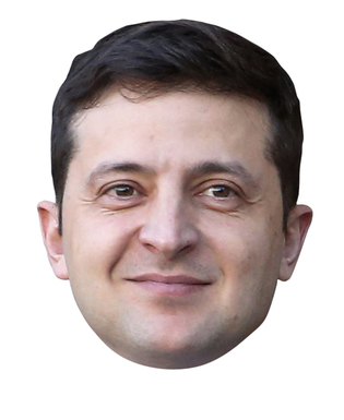  Masque en carton Volodymyr Zelensky adulte, fig. 1 