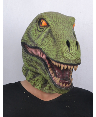  Masque latex dinosaure vert adulte, fig. 1 