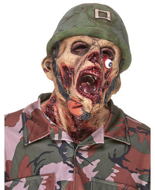  Zombie-Soldat Latexmaske, fig. 1 